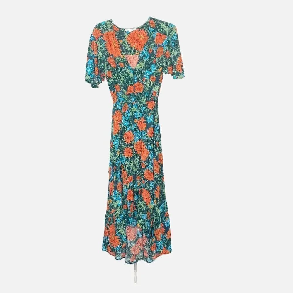 Abel the Label Fantasy Floral Tiered Cottage Core Dress Size XS Vacation Travel - Picture 2 of 9